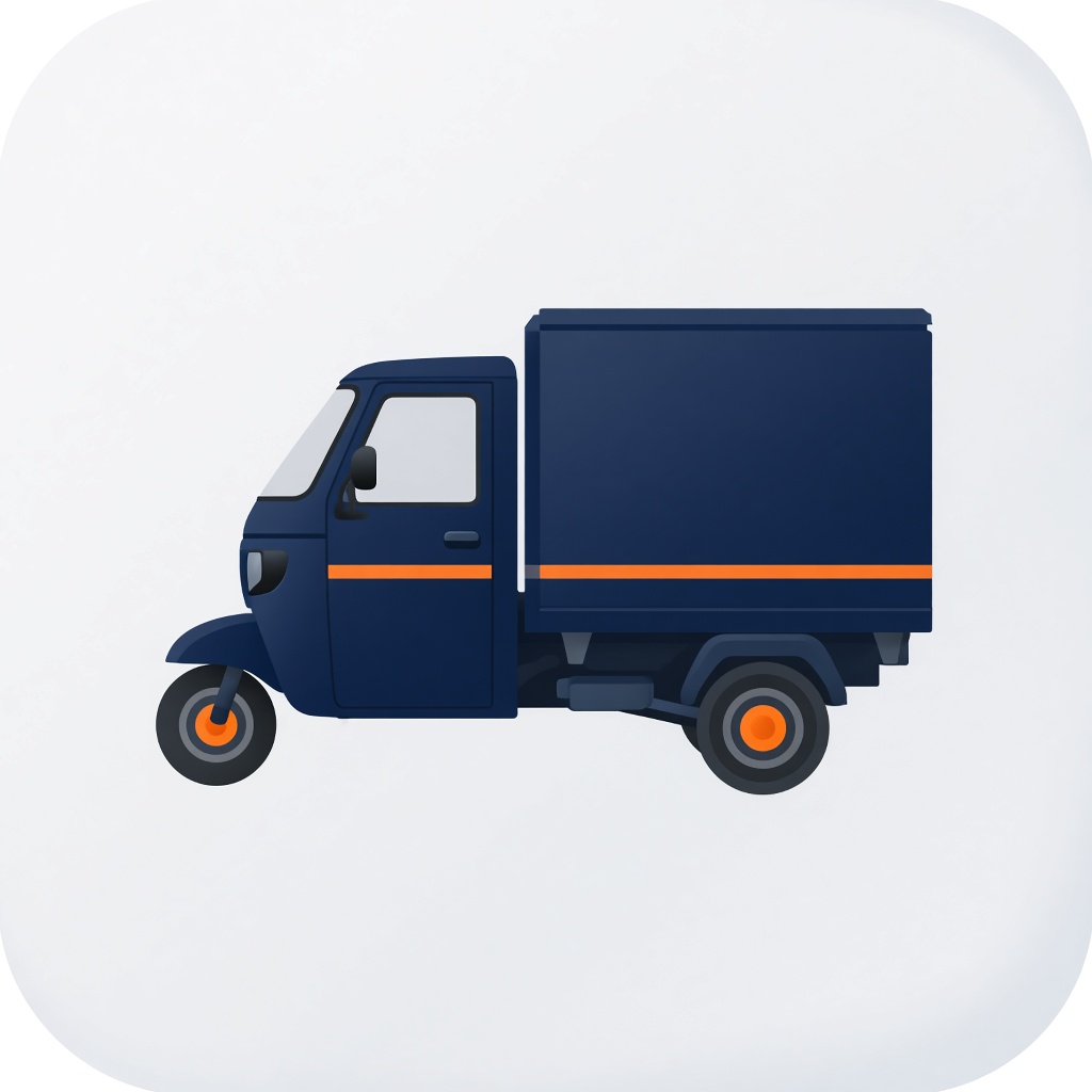 3-Wheeler cargo auto illustration